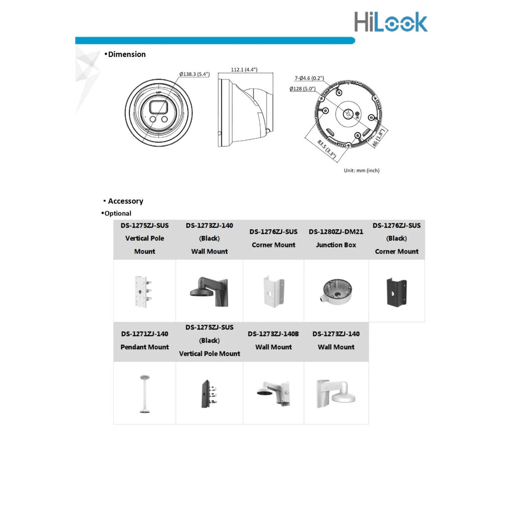 HiLook by Hikvision 6MP AC/DC All-in-One Turret Camera