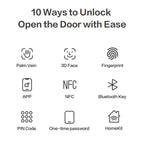 Lockin V5 Max Palm Vein Smart Lock – 3D Face Recognition, Dual Battery System, Flagship Biometric Security