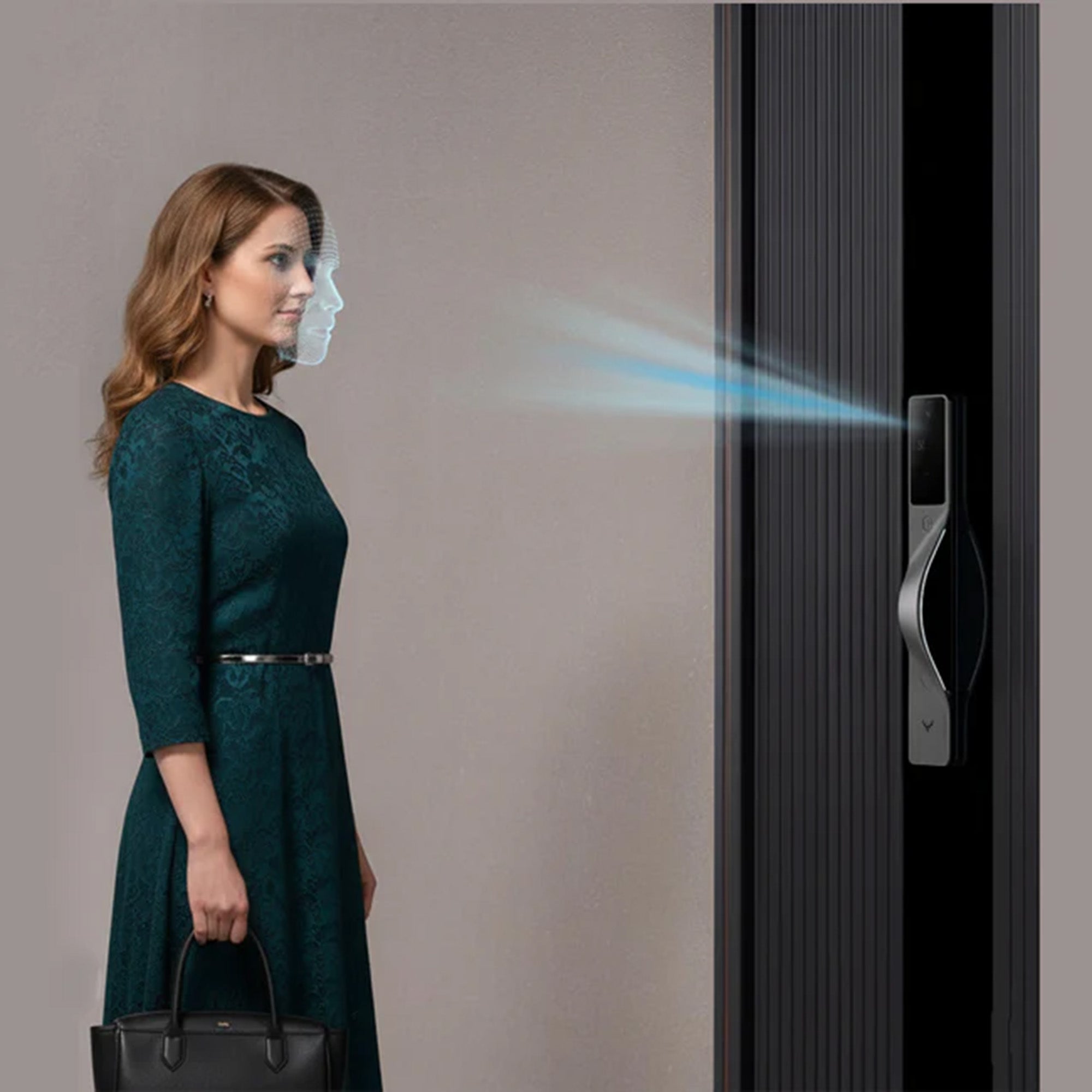 Lockin V5 Max Palm Vein Smart Lock – 3D Face Recognition, Dual Battery System, Flagship Biometric Security