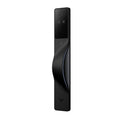 Black electronic device with a sleek design on a white background