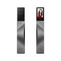 Two modern smart door lock devices on a white background