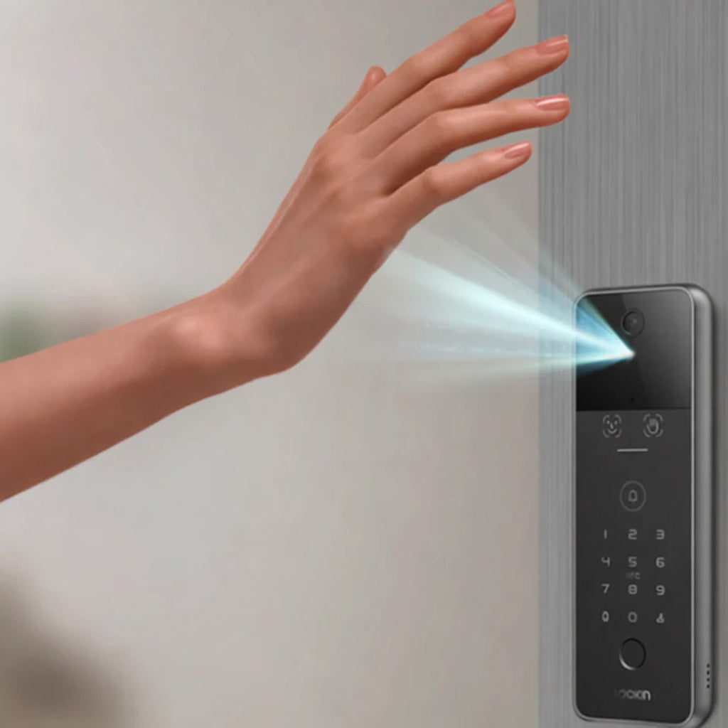 Lockin Veno 3 Smart Lock – Palm Vein + 3D Face Recognition, Video Door Viewer, WiFi Door Lock Australia