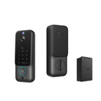 Set of Locten smart lock components on a white background